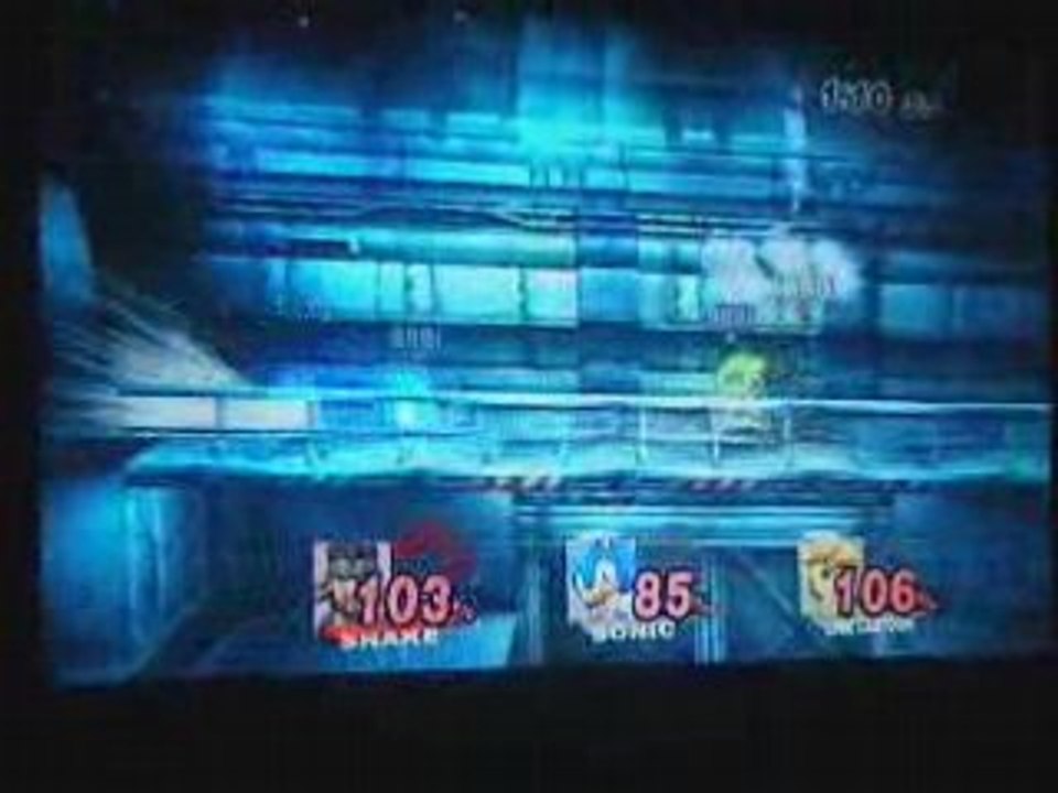 Super Smash Bros Brawl : Snake vs Sonic vs Link Cartoon