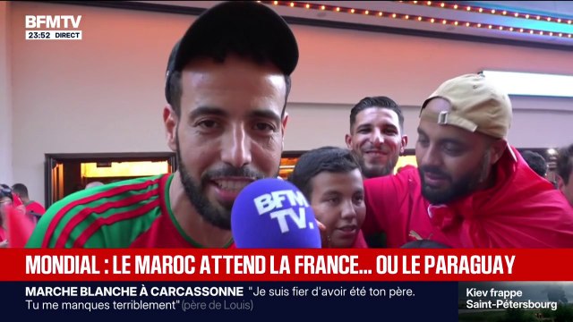 La joie des supporters marocains après la qualification de leur équipe en quarts de finale