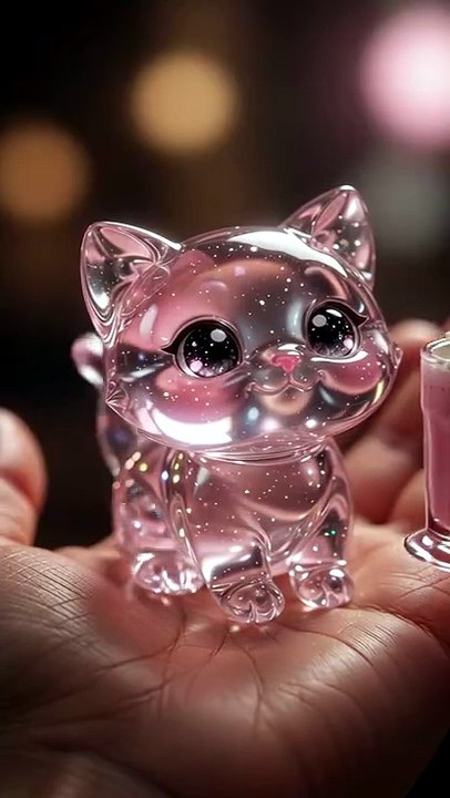 Tiny Jelly Cat Drinks a Strawberry Milkshake 🥤🐱 | Super Cute Mini Adventure