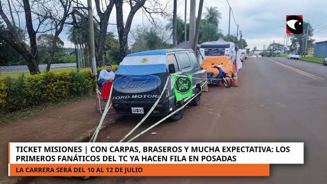 Con carpas, braseros y mucha expectativa los primeros fanáticos del TC ya hacen fila