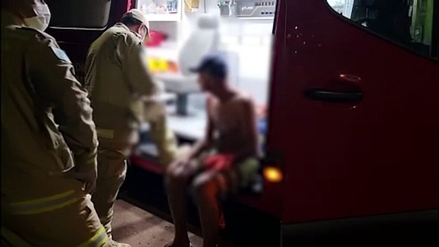 Vítima de agressão é socorrida pelo Siate na Rua Silverstone