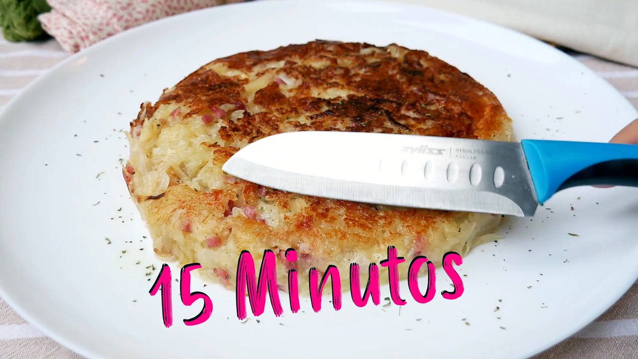 CENA por 2€: tortilla de patata sin huevo en 15 minutos (solo 3 ingredientes)