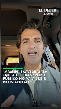 El alcalde de Santa Cruz de la Sierra, ‘Mamen’ Saavedra, descartó un incremento en la tarifa del transporte público.