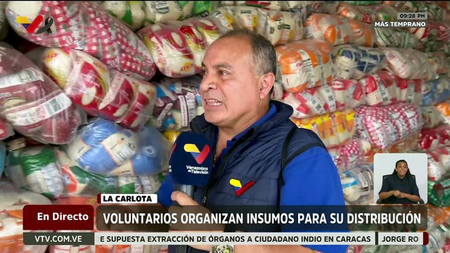 Jóvenes voluntarios organizan donaciones en La Carlota para ser distribuidos en La Guaira