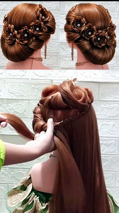 Easy bun hairstyle for girls 🎀