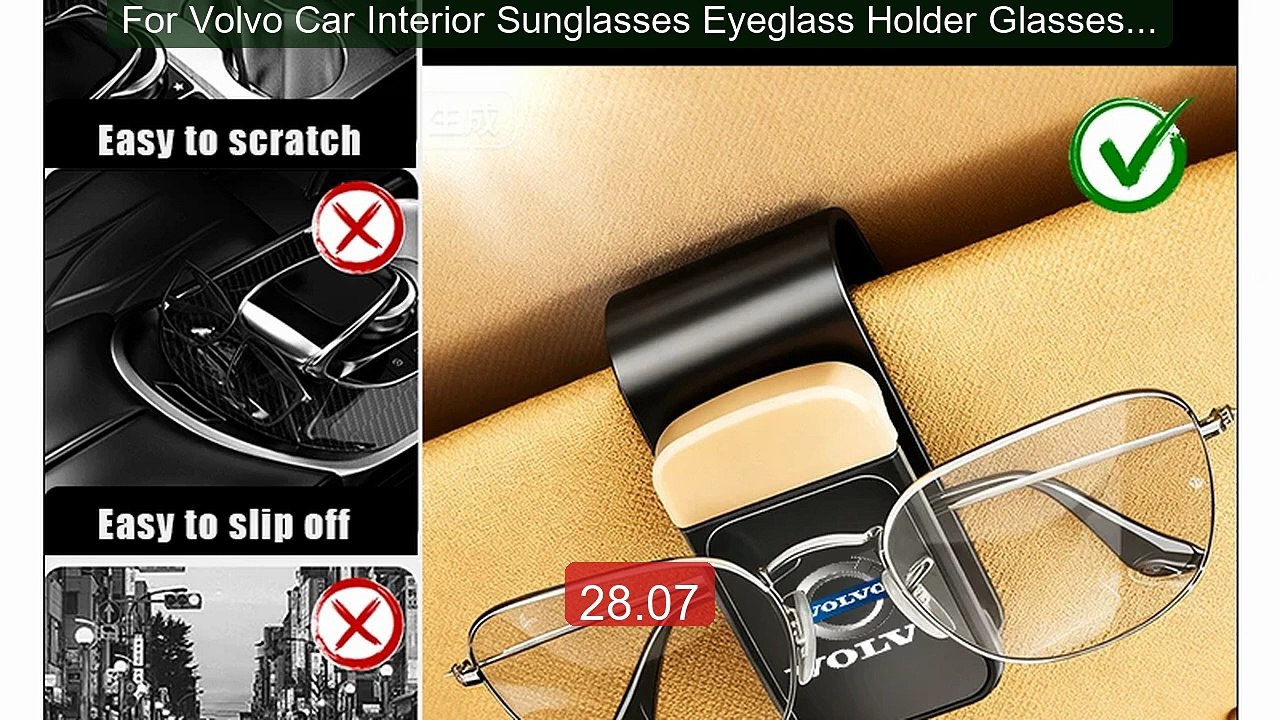 For Volvo Car Interior Sunglasses Eyeglass Holder Glasses Stor... -- Best Buy 2026 | Great Quality!