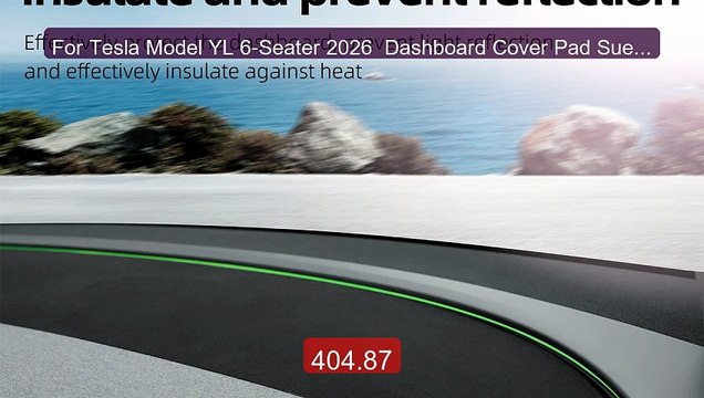 For Tesla Model YL 6-Seater 2026 Dashboard Cover Pad Suede Sunshad... Top Rated 2026 | Buy Now!