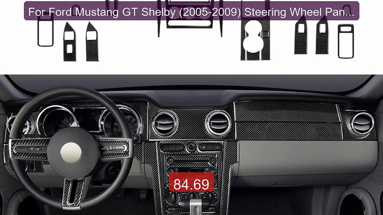 For Ford Mustang GT Shelby (2005-2009) Steering Wheel Panel... -- Top Pick 2026 | Unbeatable Price!