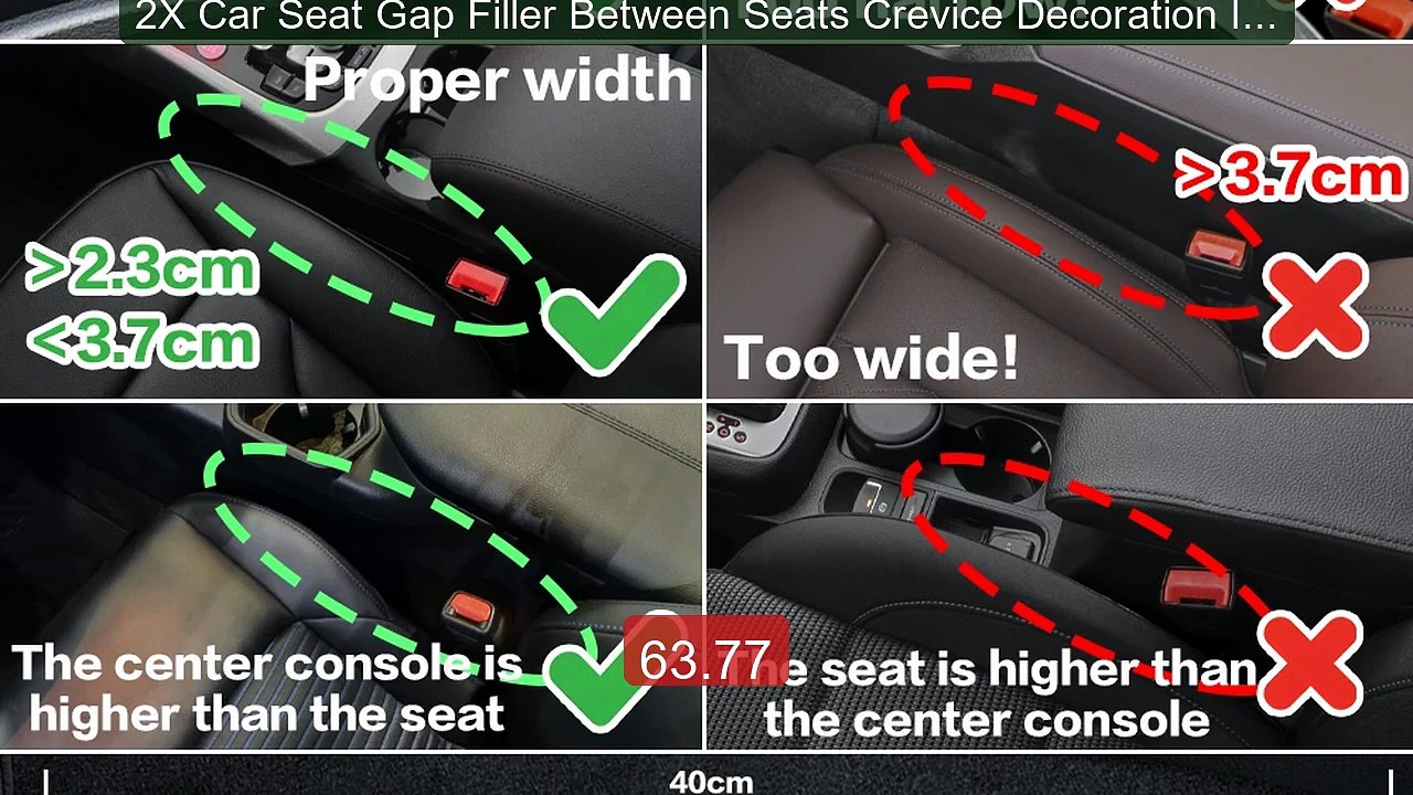 2X Car Seat Gap Filler Between Seats Crevice Decoration Interi... -- Best Buy 2026 | Great Quality!