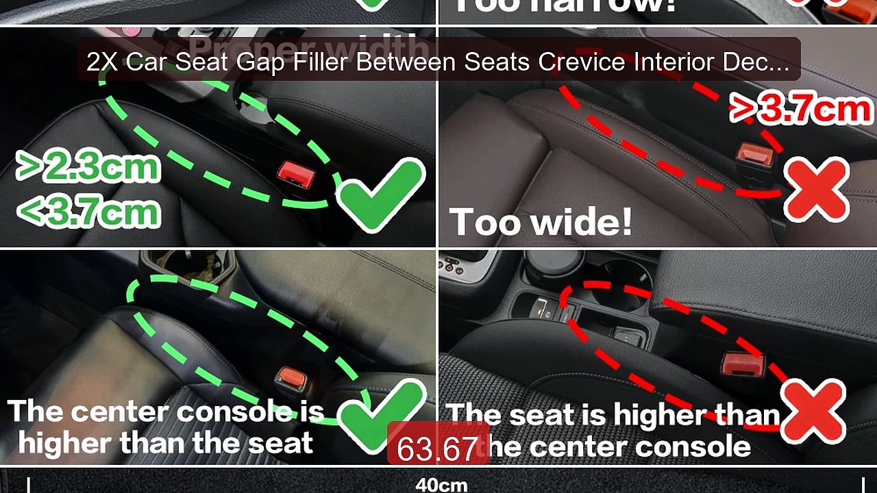 2X Car Seat Gap Filler Between Seats Crevice Interior Decoration Ac... -- Top Rated 2026 | Buy Now!