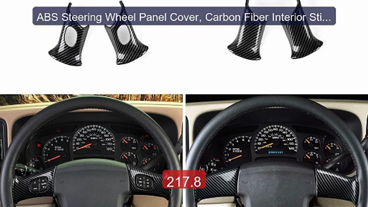 ABS Steering Wheel Panel Cover, Carbon Fiber Interior Stickers... -- Best Buy 2026 | Great Quality!
