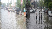 पानी में डूब गई कई गाड़ियां