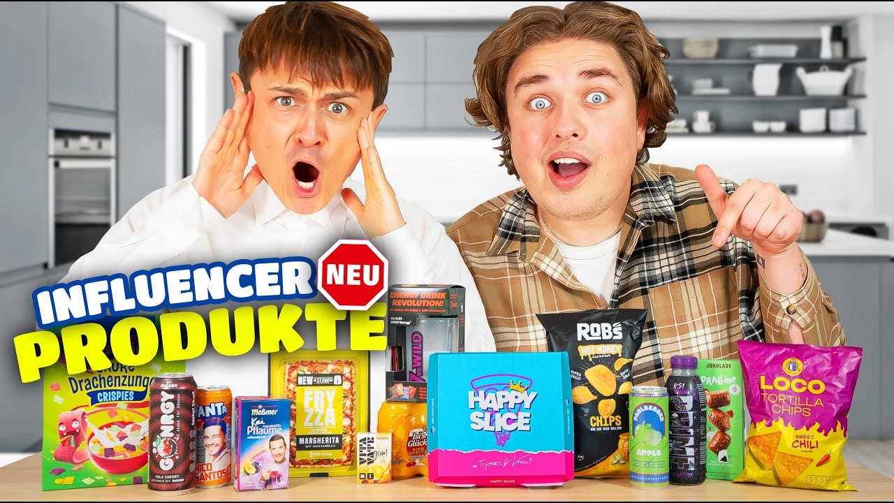 Wir ESSEN alle neuen INFLUENCER Produkte 🍕🧃 mit Smiley