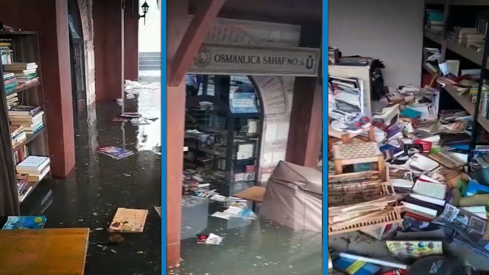 Üsküdar Sahaflar Çarşısı su altında kaldı