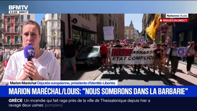 Marche blanche à Narbonne en hommage à Louis: Nous sombrons chaque jour un peu plus dans la barbarie , estime Marion Maréchal, députée européenne Identité-Libertés