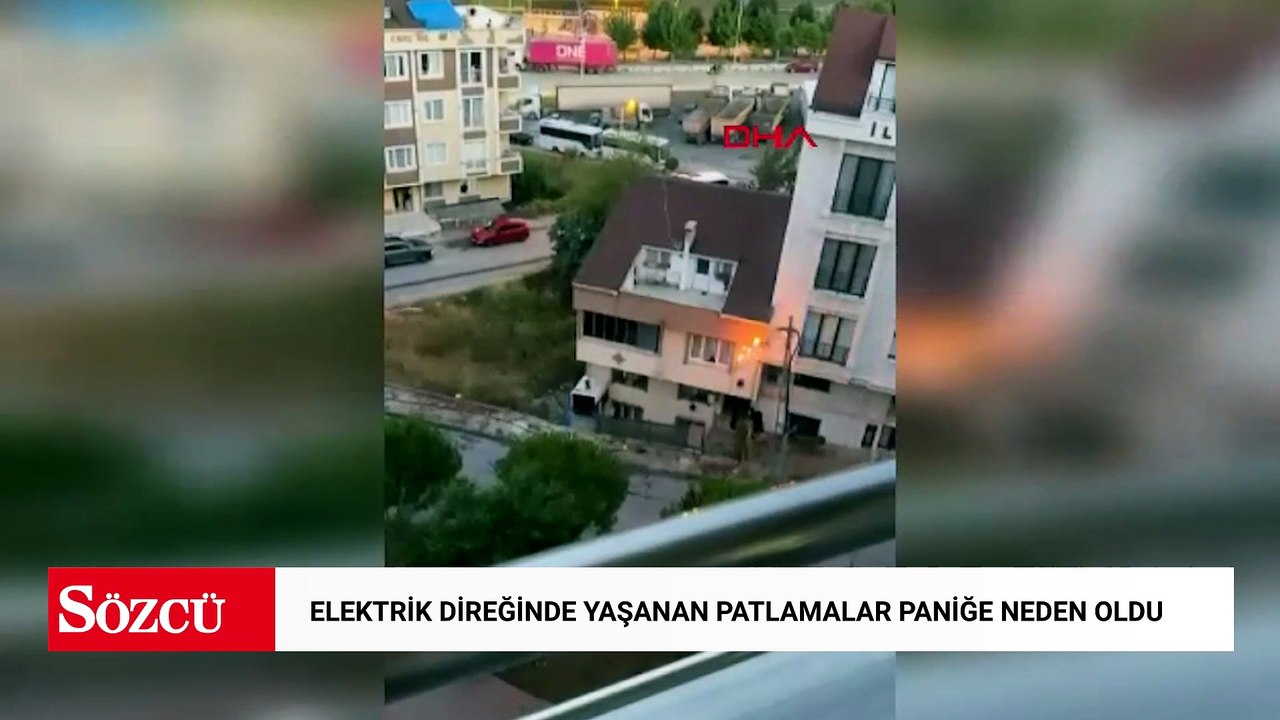 Arnavutköy'de elektrik direğinde yaşanan patlamalar paniğe neden oldu