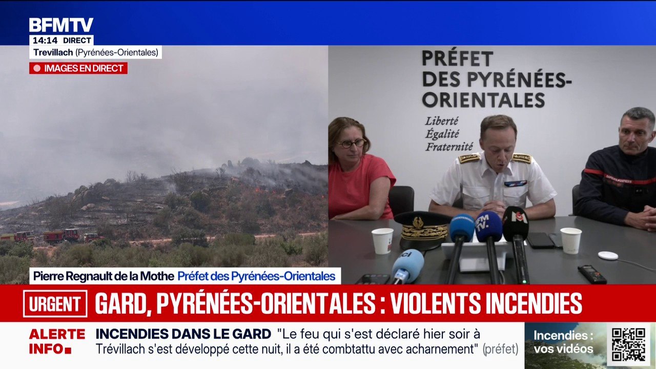 Incendie à Trévillach: le feu "a parcouru 1.500 hectares environ", assure le préfet des Pyrénées-Orientales