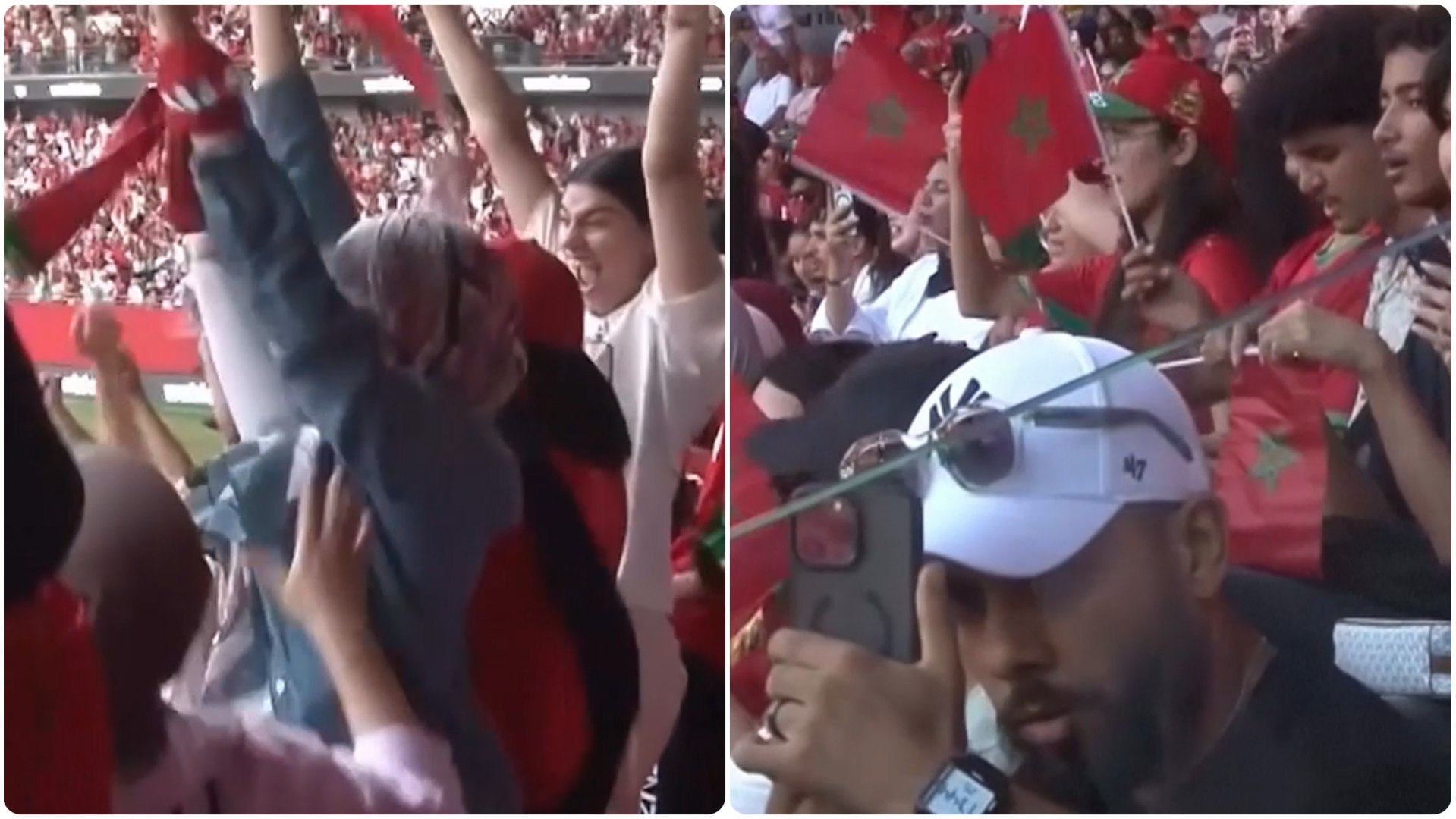Marroquíes celebran en Rabat su pase a cuartos de final del Mundial tras la victoria de Canadá