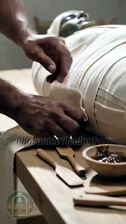 Mummification and burial among the ancient Egyptians.