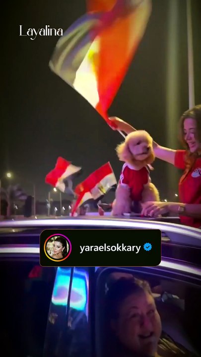 احتفال المشاهير بتأهل المنتخب المصري للدور ال16