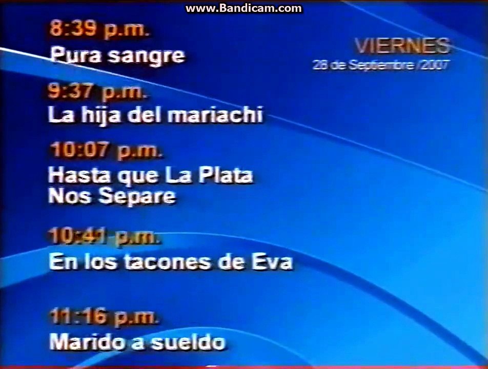 Programacion Canal RCN 28-9-2007