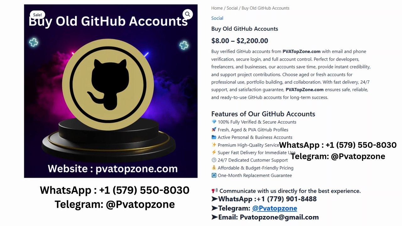 **Top 10 Sites To Buy Old Github Accounts In 2025-26...