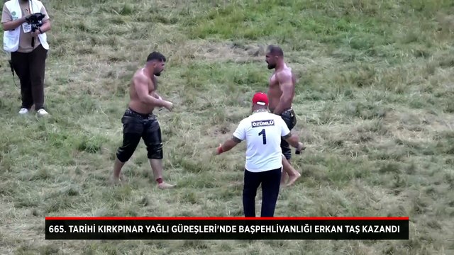 665. Tarihi Kırkpınar Yağlı Güreşleri'nde başpehlivanlığı Erkan Taş kazandı