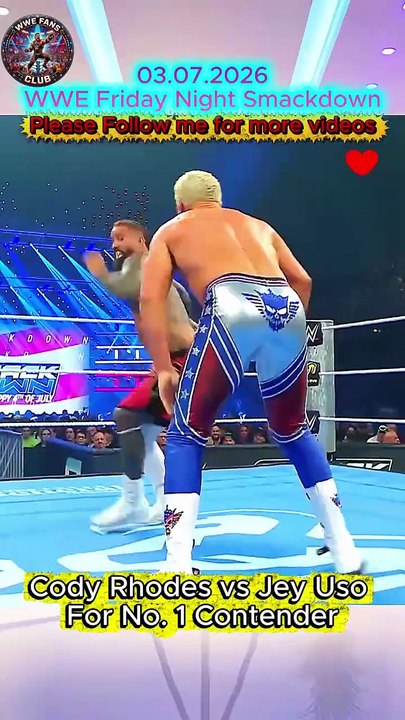 WWE SmackDown Highlights 3 July 2026: Cody Rhodes vs. Jey Uso | Undisputed WWE Title No. 1 Contender Match