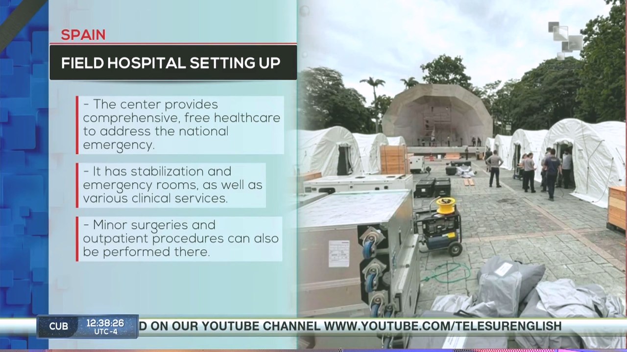 Field hospital setting up