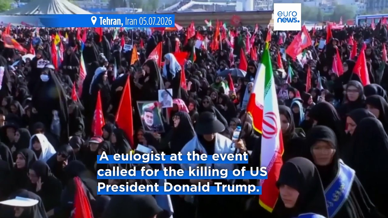 Eulogist at Khamenei funeral in Iran calls for death of Donald Trump