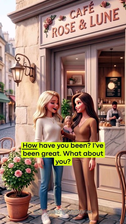 MEETING A FRIEND AT A CAFÉ ☕ Easy English Conversation #shorts