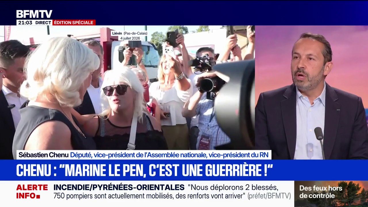 Procès en appel du RN: "Marine Le Pen c'est une guerrière", affirme Sébastien Chenu, député et vice-président du RN