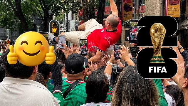 México vs Inglaterra: Hincha inglés se une a la fiesta de México y vuela entre aficionados en el Ángel de la Independencia