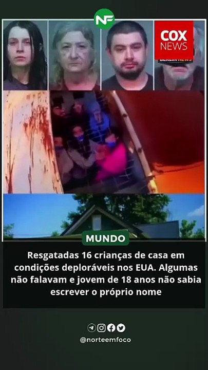 Resgatadas 16 crianças de casa em condições deploráveis nos EUA. Algumas não falavam e jovem de 18 anos não sabia escrever o próprio nome