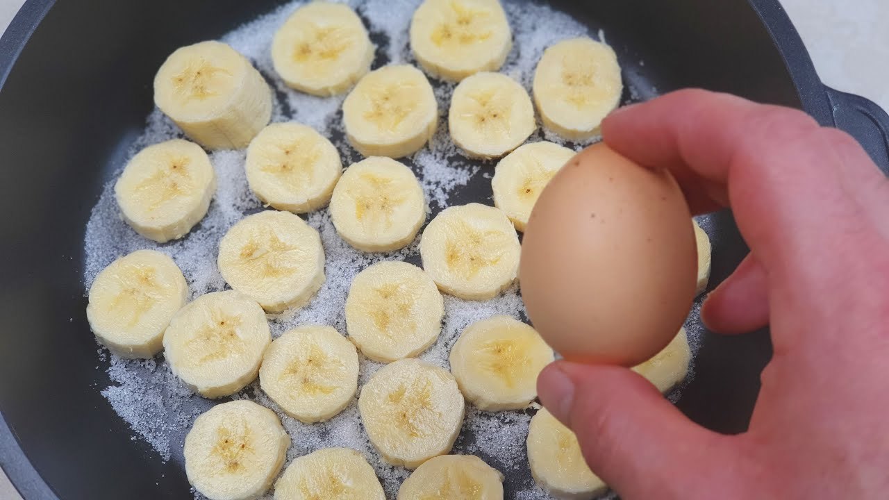 Das Rezept für den berühmten Kuchen mit nur 1 Ei zum Bananenkuchen