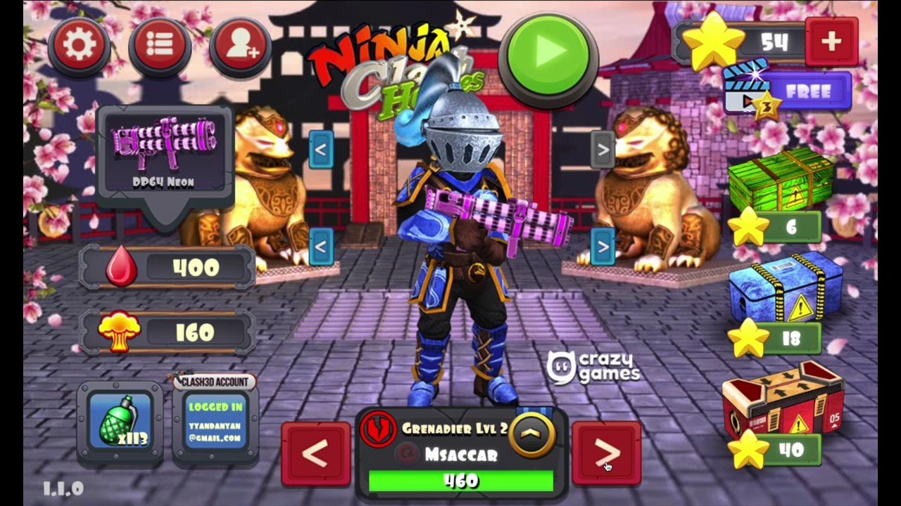 Am Playing Ninja Clash Heroes Game
