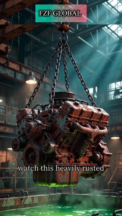 Rusty V8 Engine Restored to Mirror Finish | Ins...