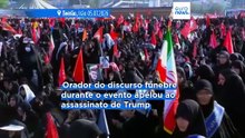 Orador em funeral de Ali Khamenei apela à morte de Donald Trump