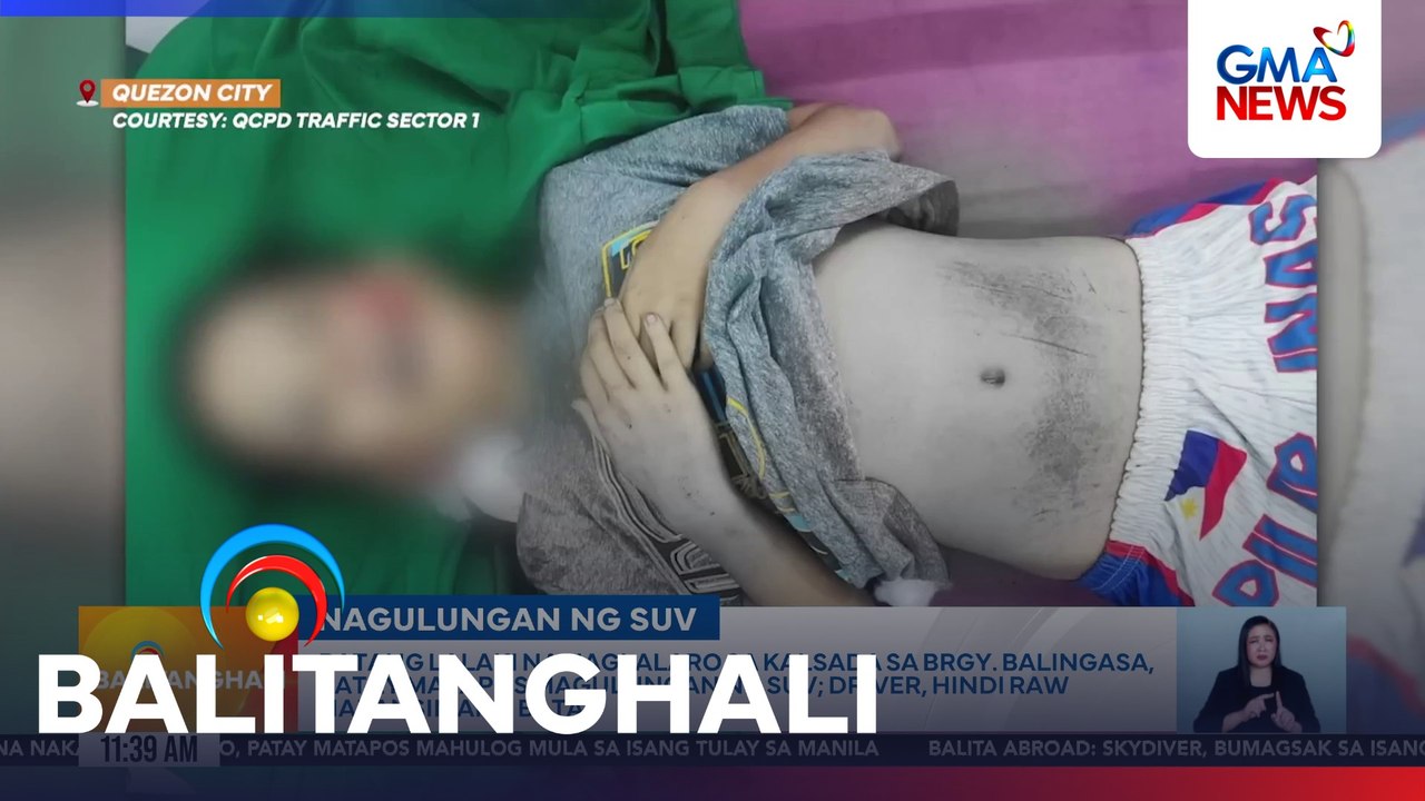 Batang lalaki na naglalaro sa kalsada sa Brgy. Balingasa, patay matapos magulungan ng SUV | Balitanghali