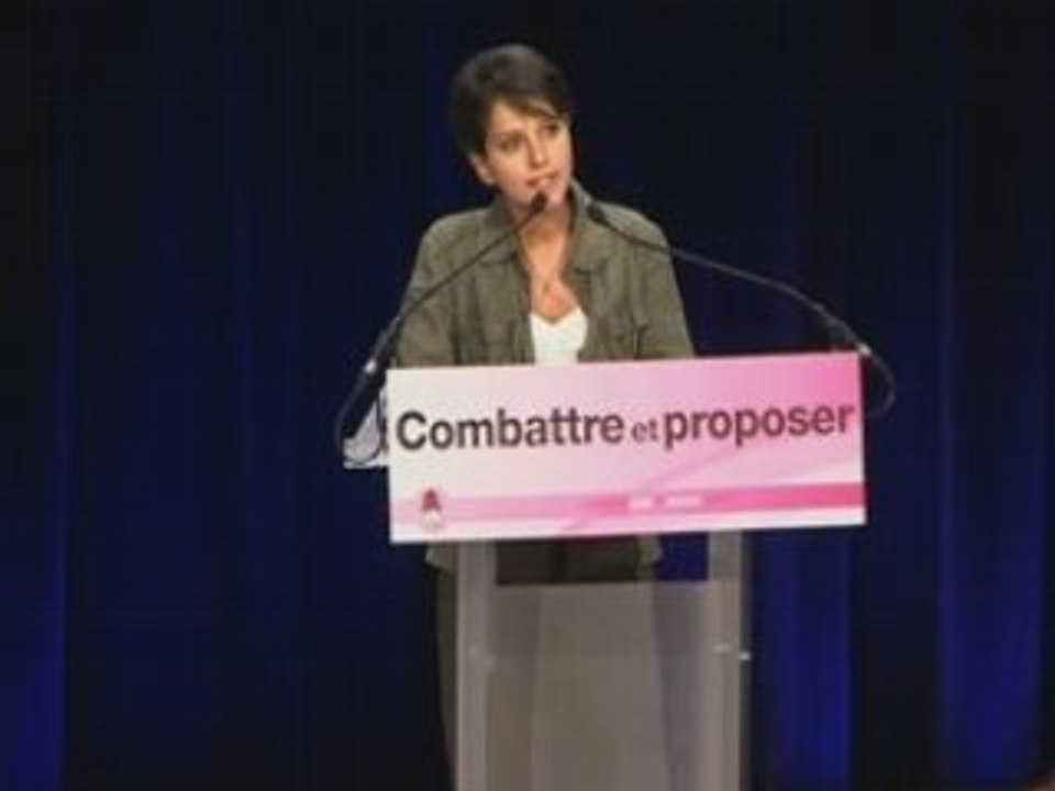 Najat Belkacem à la Maison de la Chimie, le 28 juin 2008