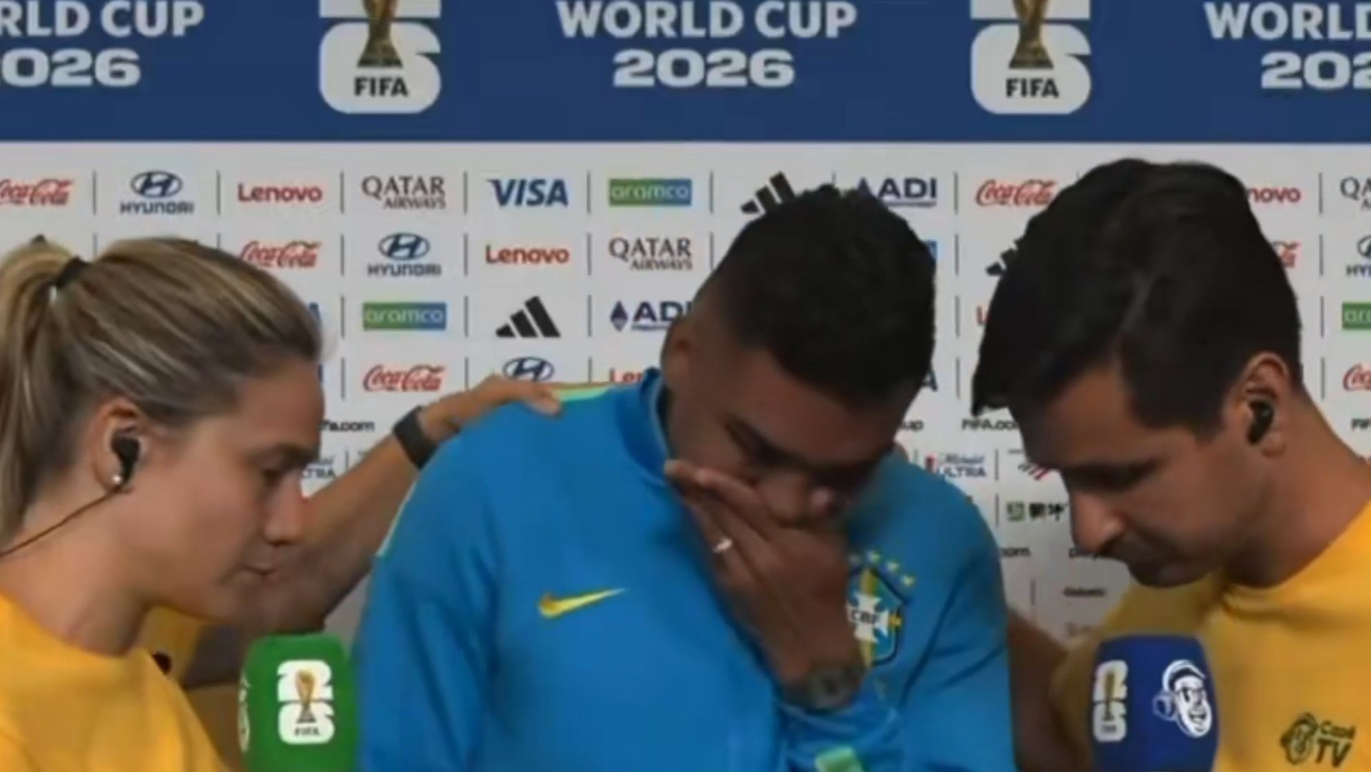 La entrevista más emotiva del Mundial: Casemiro rompe a llorar en pleno directo