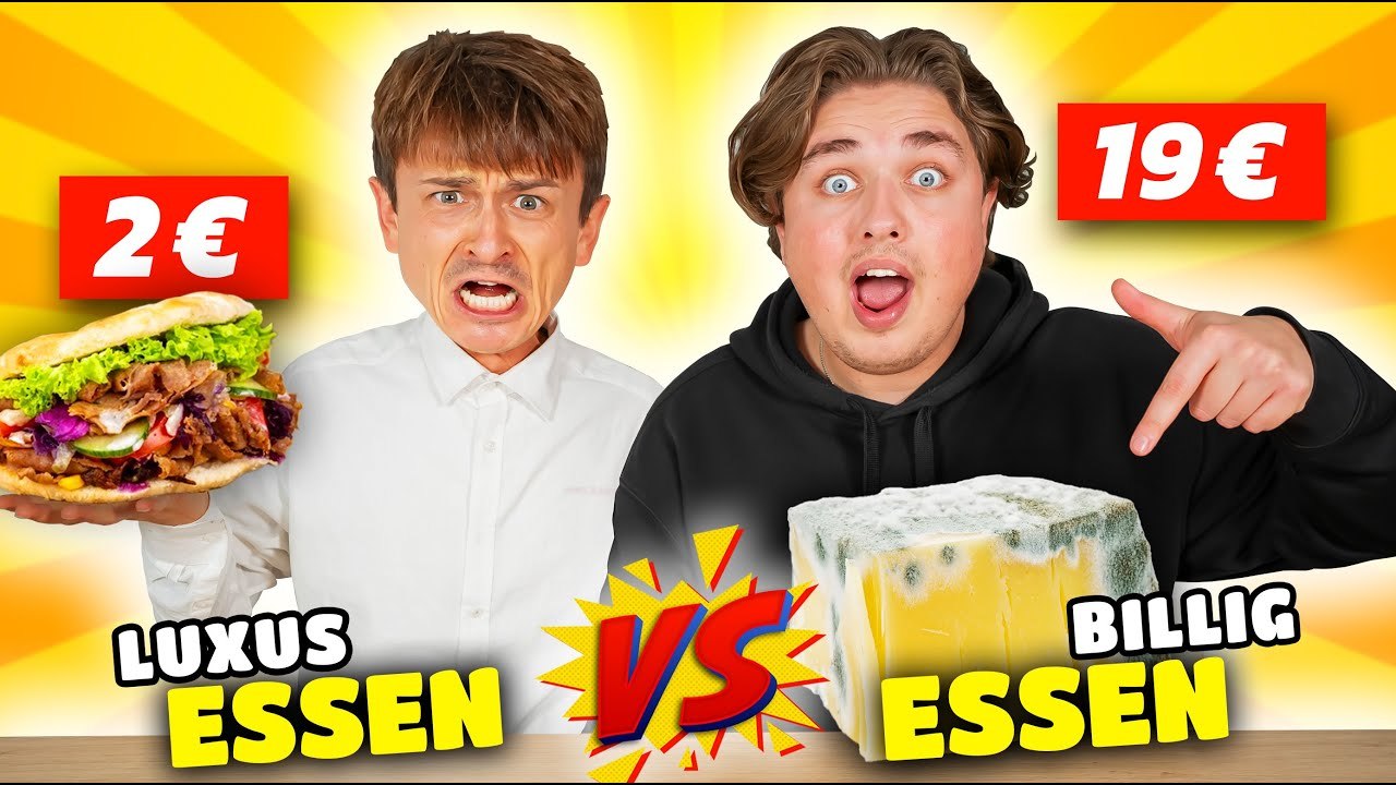 Wir essen LUXUS vs. BILLIG Produkte 🧀🍦🍖 mit Smiley