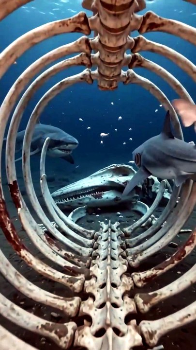 Giant Greenland Shark and a Giant Pacific Sle
