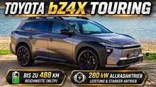 Toyota bZ4X Touring mit 280 kW Allrad und großem Kofferraum