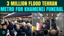 3,000,000 Iranians FLOOD Tehran Metro to Reach Grand Mosalla for KHAMENEI FUNERAL | WATCH