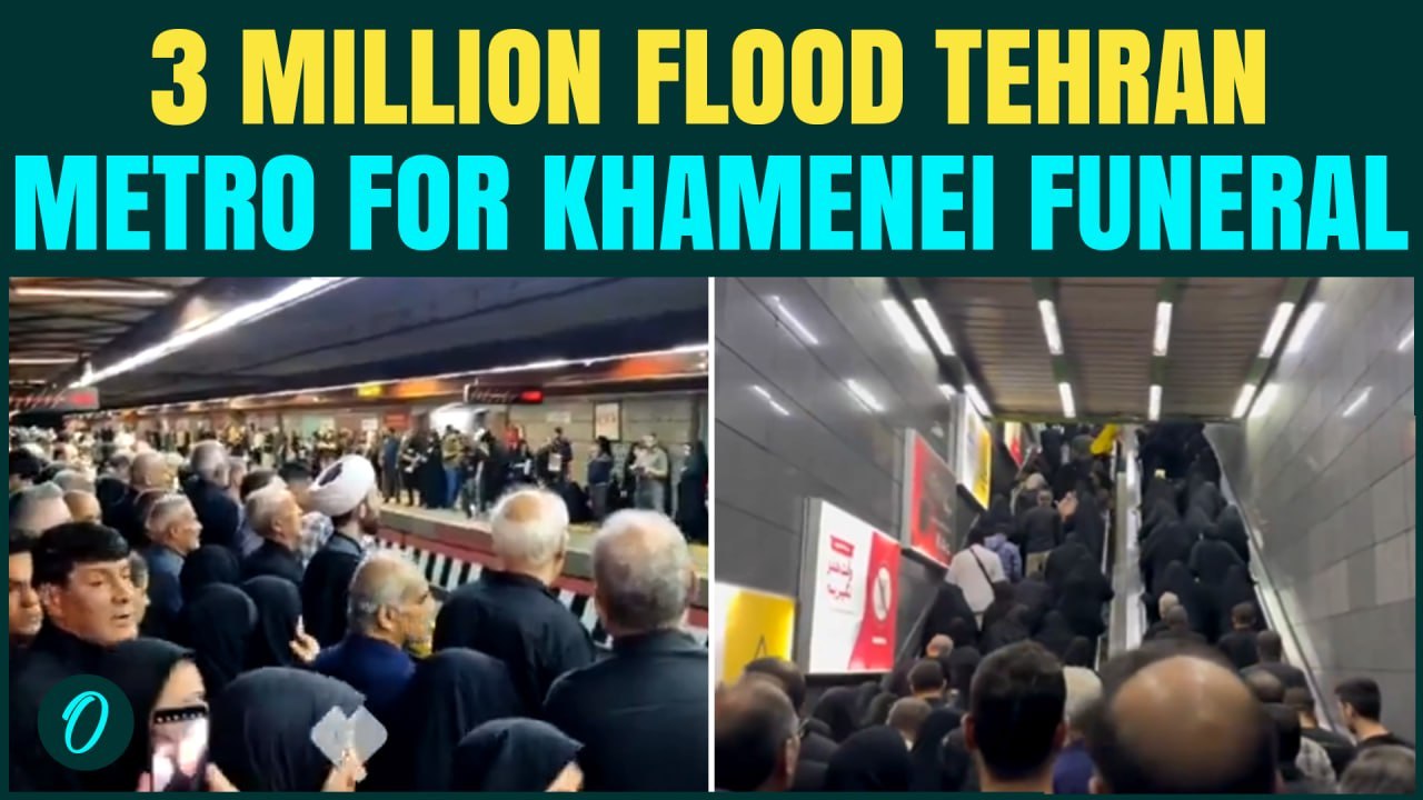 3,000,000 Iranians FLOOD Tehran Metro to Reach Grand Mosalla for KHAMENEI FUNERAL | WATCH