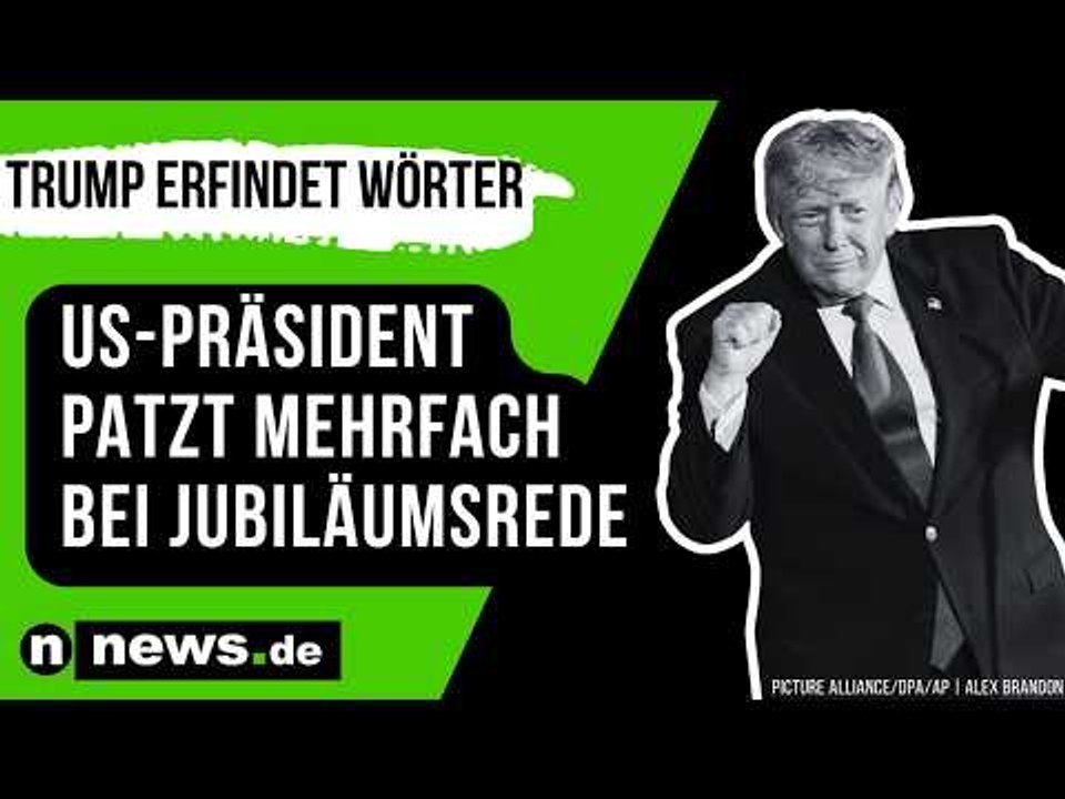 Donald Trump: Patzer-Debakel bei Jubiläumsrede – Trump erfindet Wörter