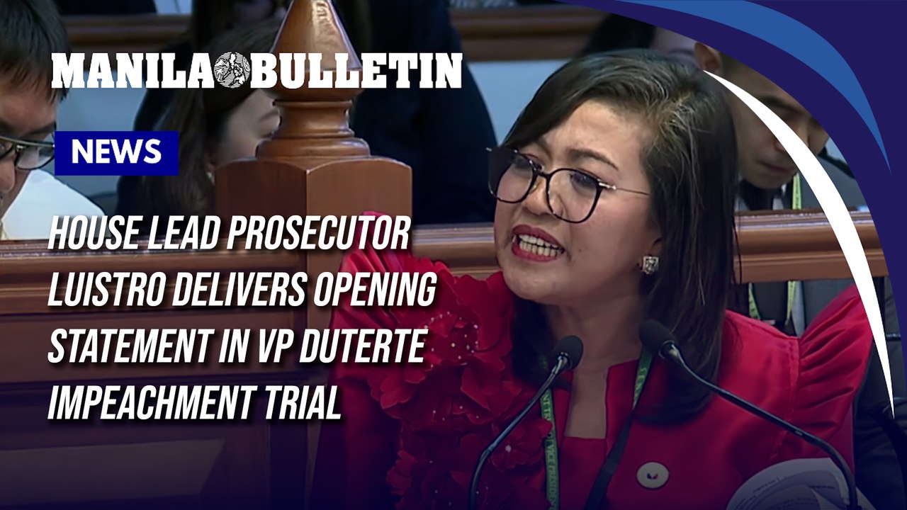 FULL: House lead prosecutor Luistro delivers opening statement in VP Duterte impeachment trial