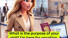 DIFFICULT AIRPORT IMMIGRATION 🛂 Easy English Conversation #shorts