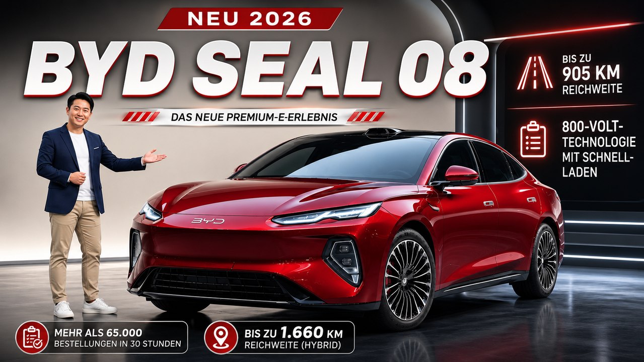 BYD Seal 08 (2026): Elektro- und Hybrid-Limousine im Detail
